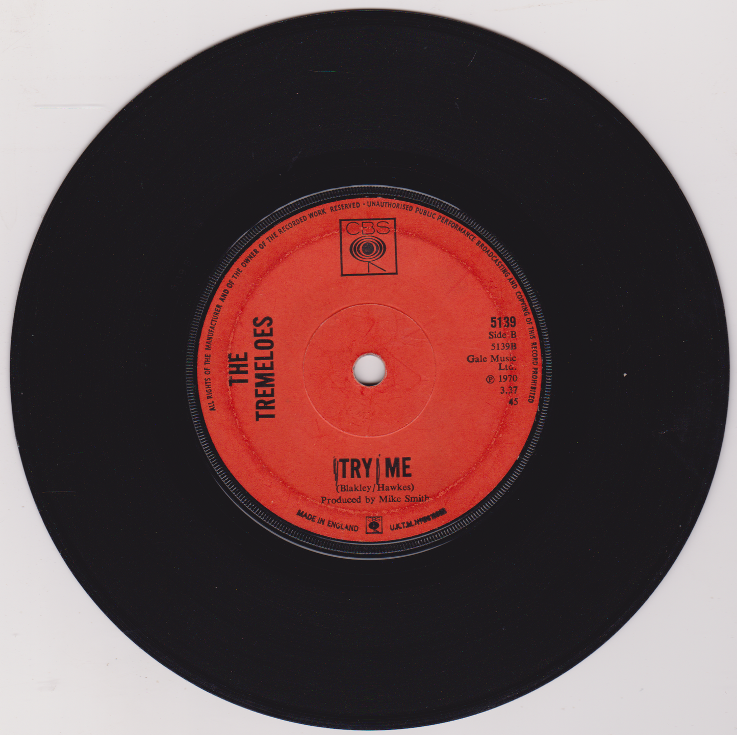 The Tremeloes - Me And My Life (CBS 1970) 7" vinyl single G+/-