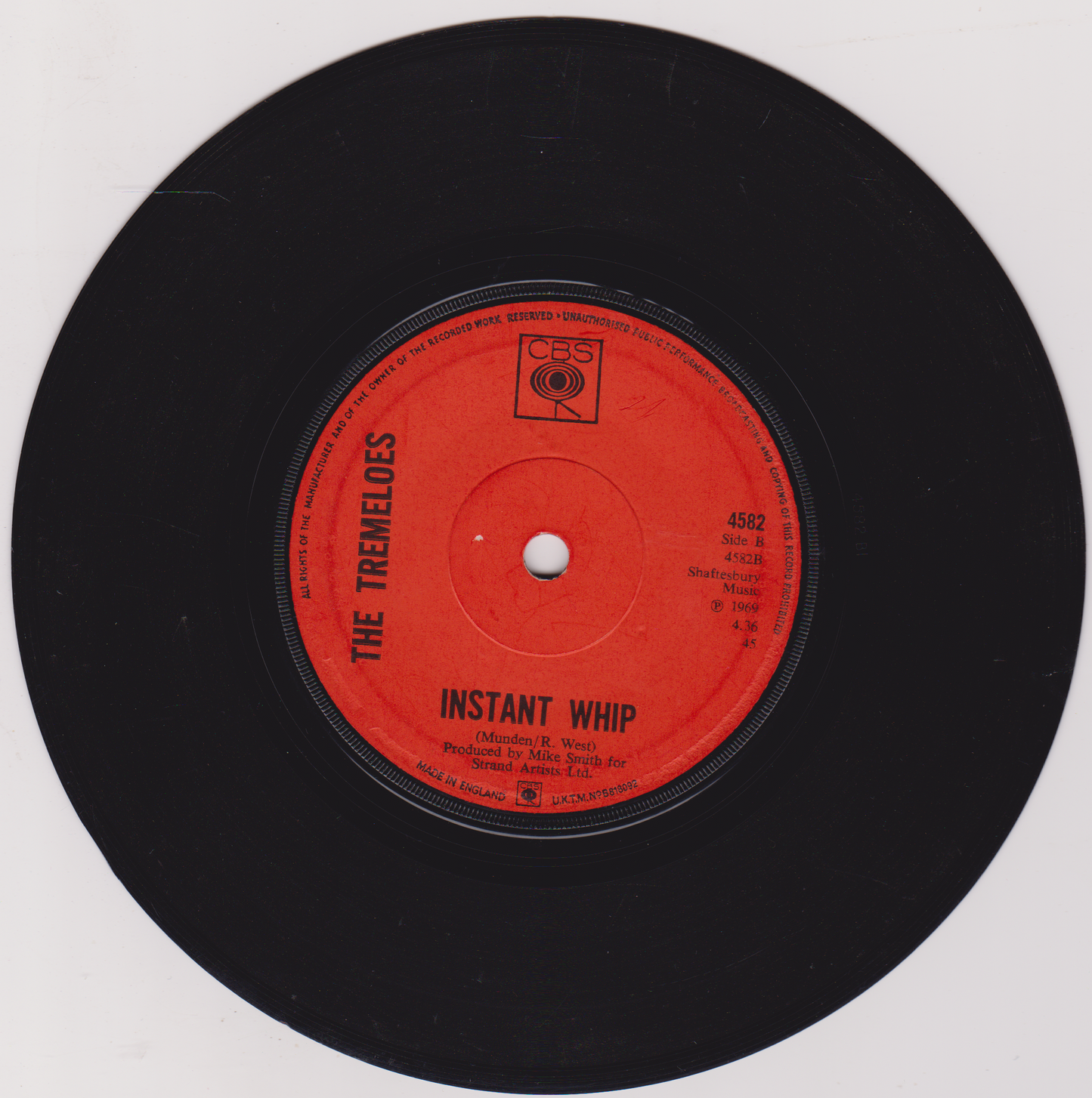 The Tremeloes - (Call Me) Number One (CBS 1969) 7" vinyl single G+/-