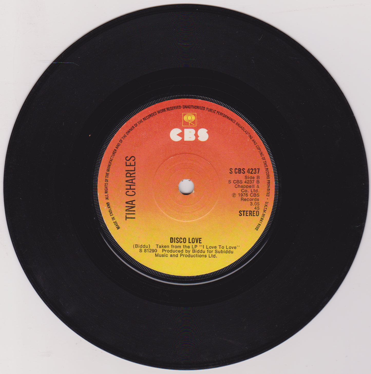Tina Charles – Love Me Like A Lover (CBS 1976) 7" vinyl single G/-