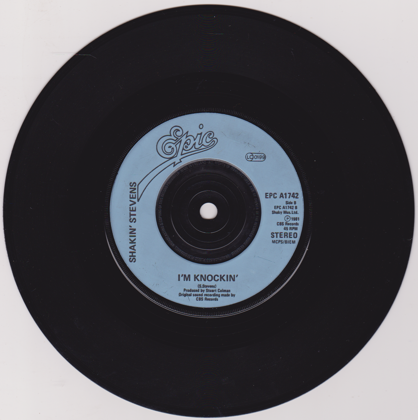 Shakin' Stevens - Oh Julie (Epic 1982) 7" vinyl single VG/G+
