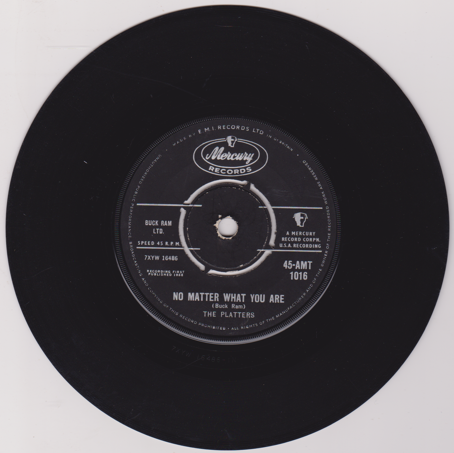The Platters – Smoke Gets In Your Eyes (Mercury 1958) 7" vinyl single VG/-