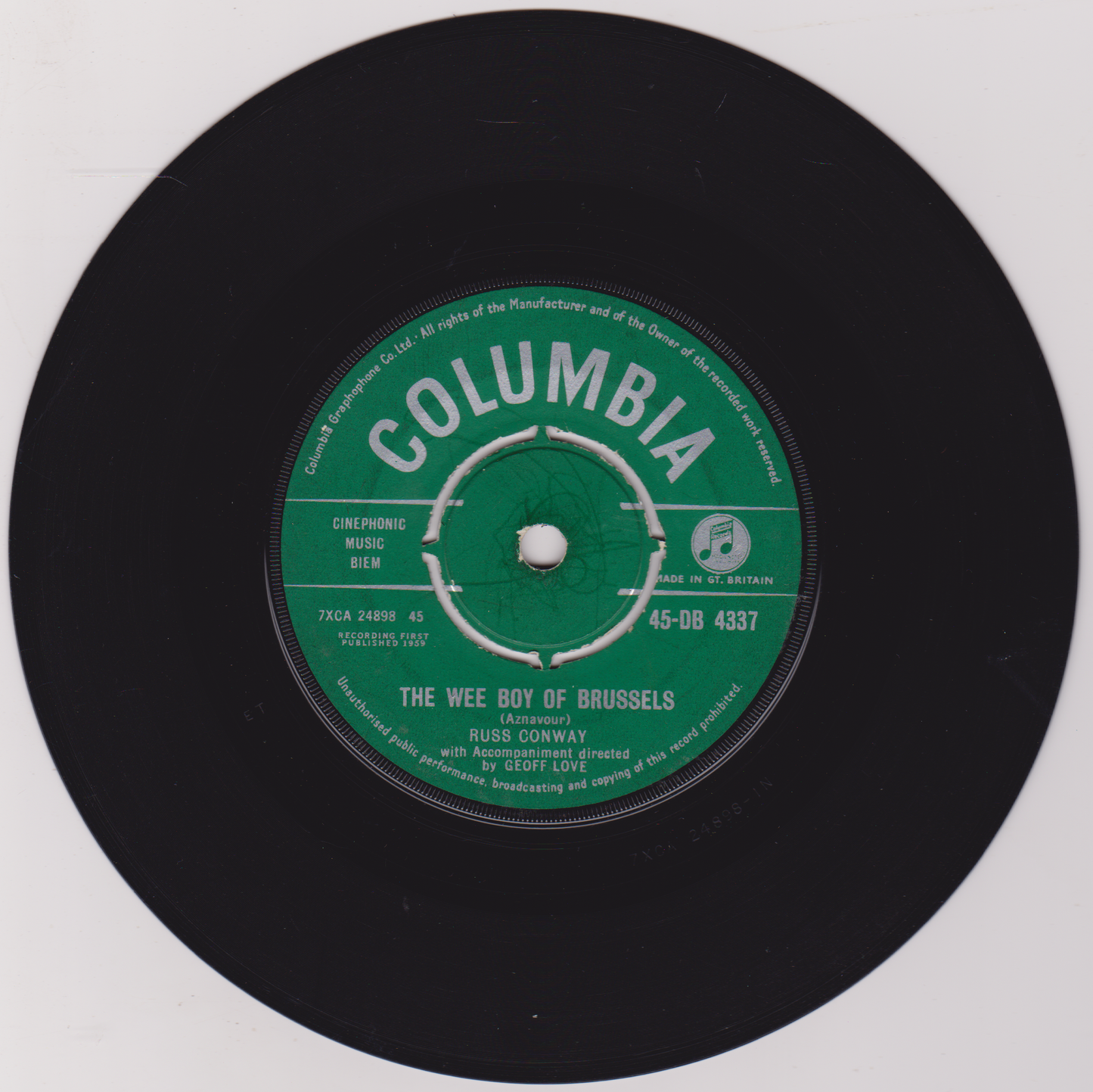 Russ Conway – China Tea (Columbia, 1959) 7" vinyl VG/-