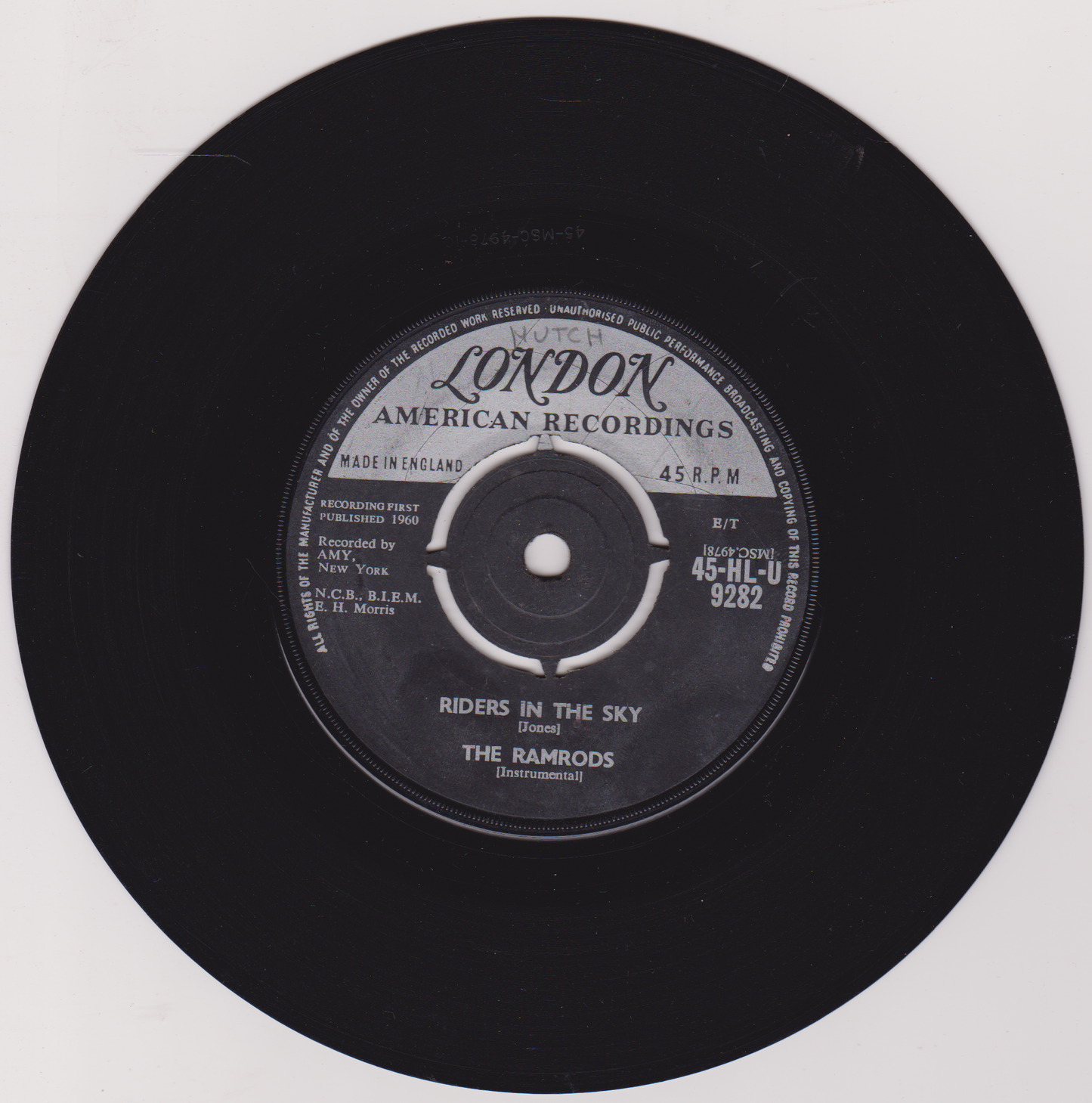 The Ramrods – Riders In The Sky (London 1961) 7" vinyl single VG/-