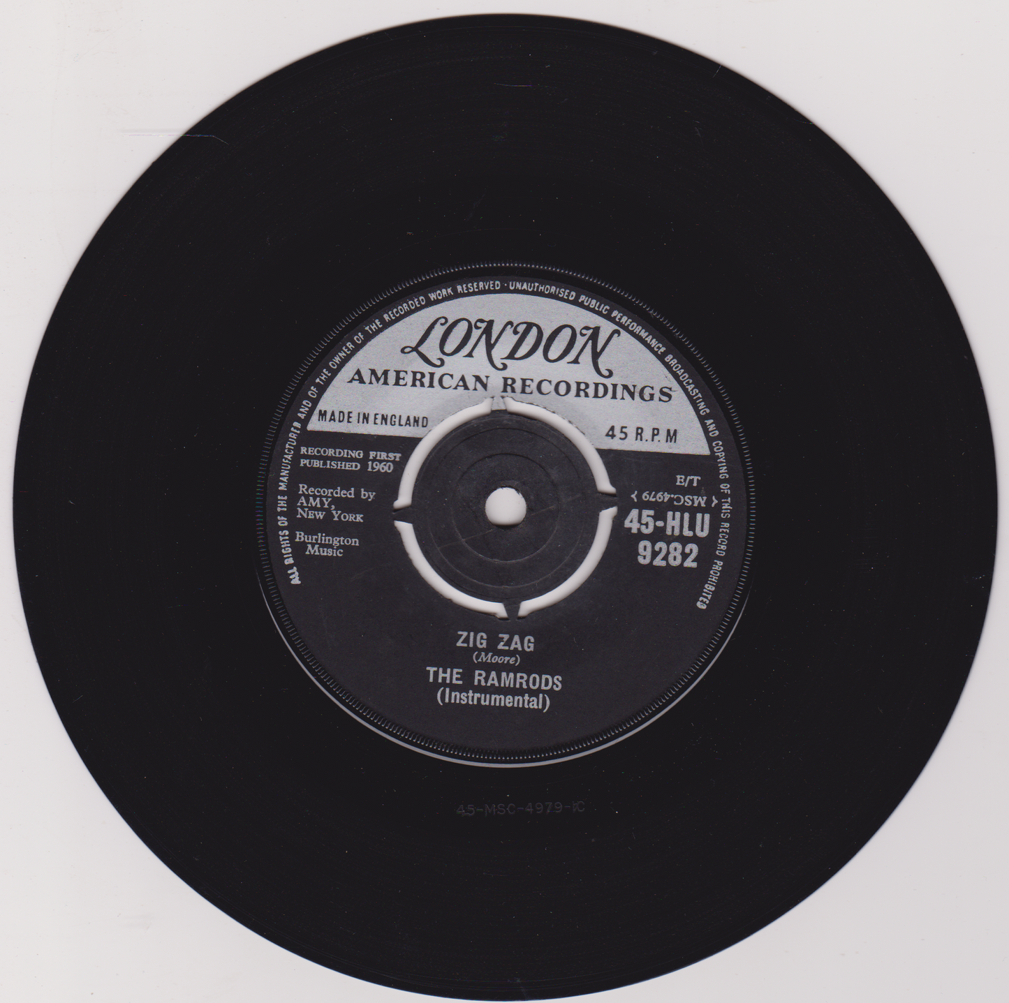 The Ramrods – Riders In The Sky (London 1961) 7" vinyl single VG/-