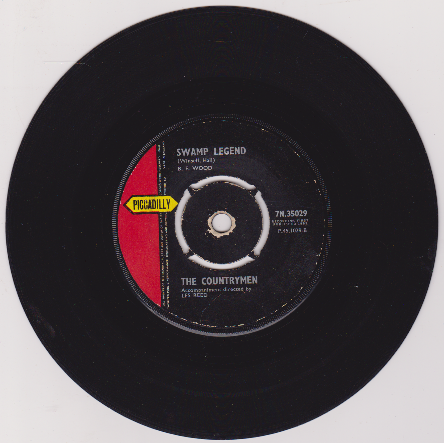 The Countrymen – I Know Where I'm Going (Piccadilly 1962) 7" vinyl single VG/-