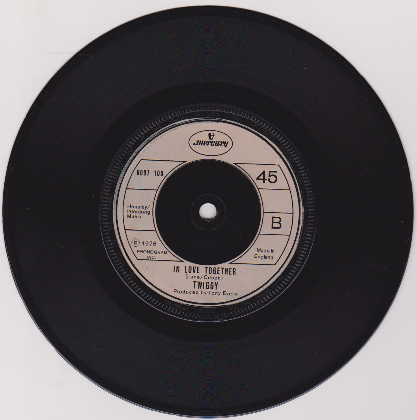 Twiggy – Here I Go Again (Mercury 1976) 7" vinyl single G+/-