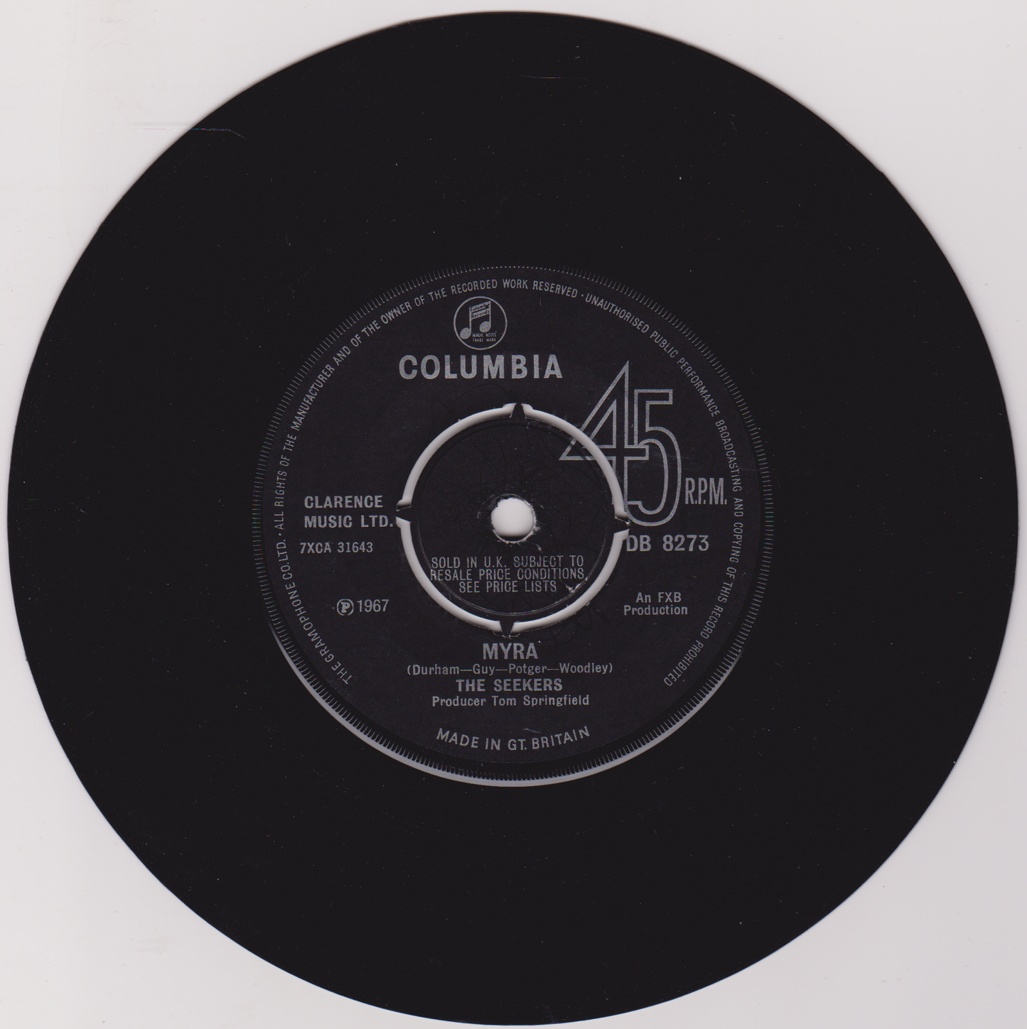 The Seekers – When Will The Good Apples Fall (Columbia 1967) 7” vinyl single VG/-