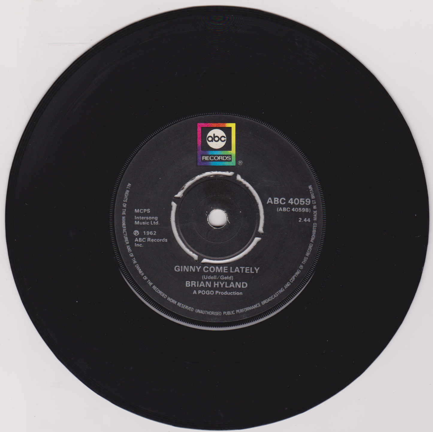 Brian Hyland – Sealed With A Kiss (ABC 1975) 7" vinyl single VG/- reissue