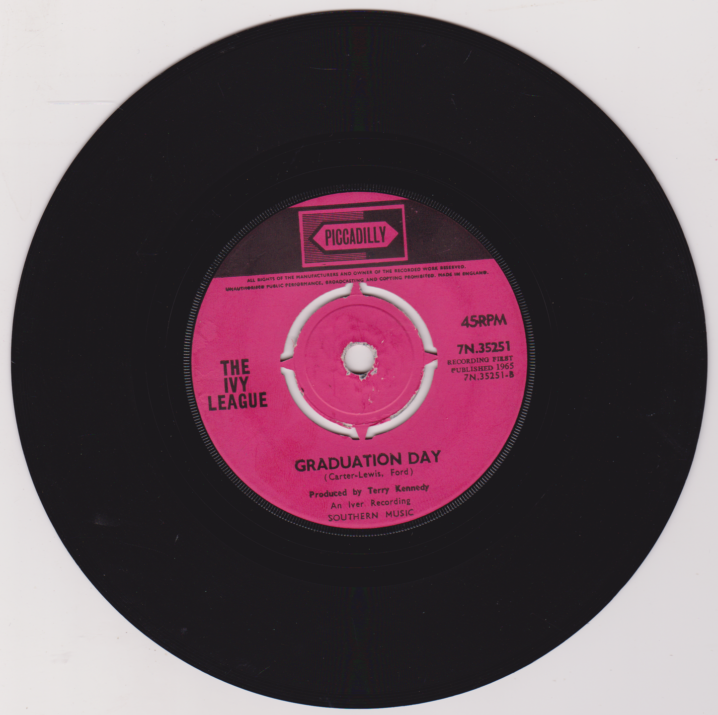 The Ivy League – Tossing And Turning (Piccadilly 1965) 7" vinyl single VG/-