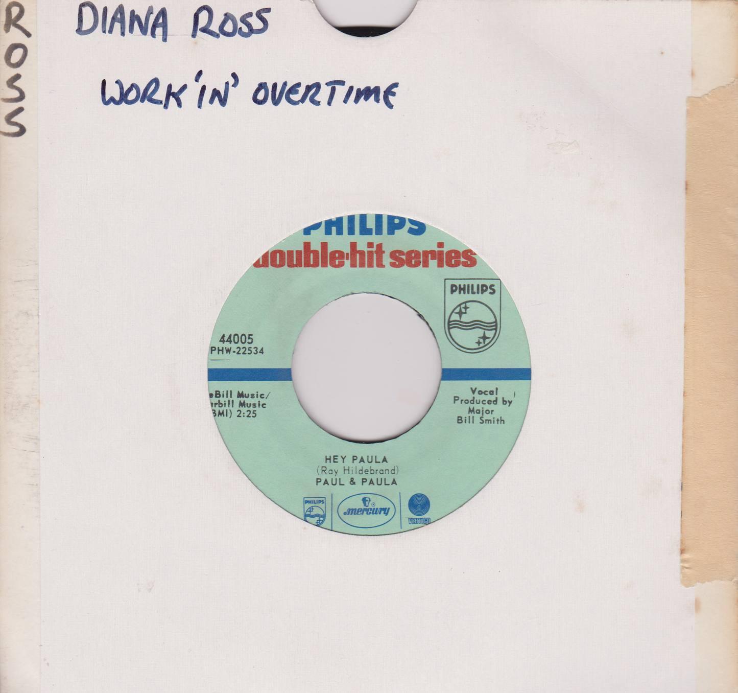 Paul & Paula – Hey Paula / Something Old, Something New (Philips) 7" US vinyl single VG/- jukebox centre