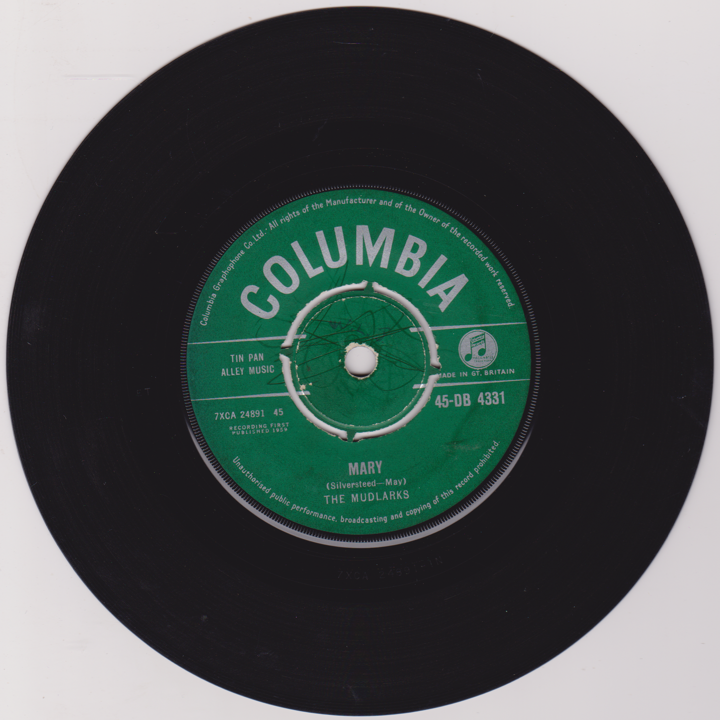 The Mudlarks – Waterloo (Columbia 1959) 7" vinyl single VG/-