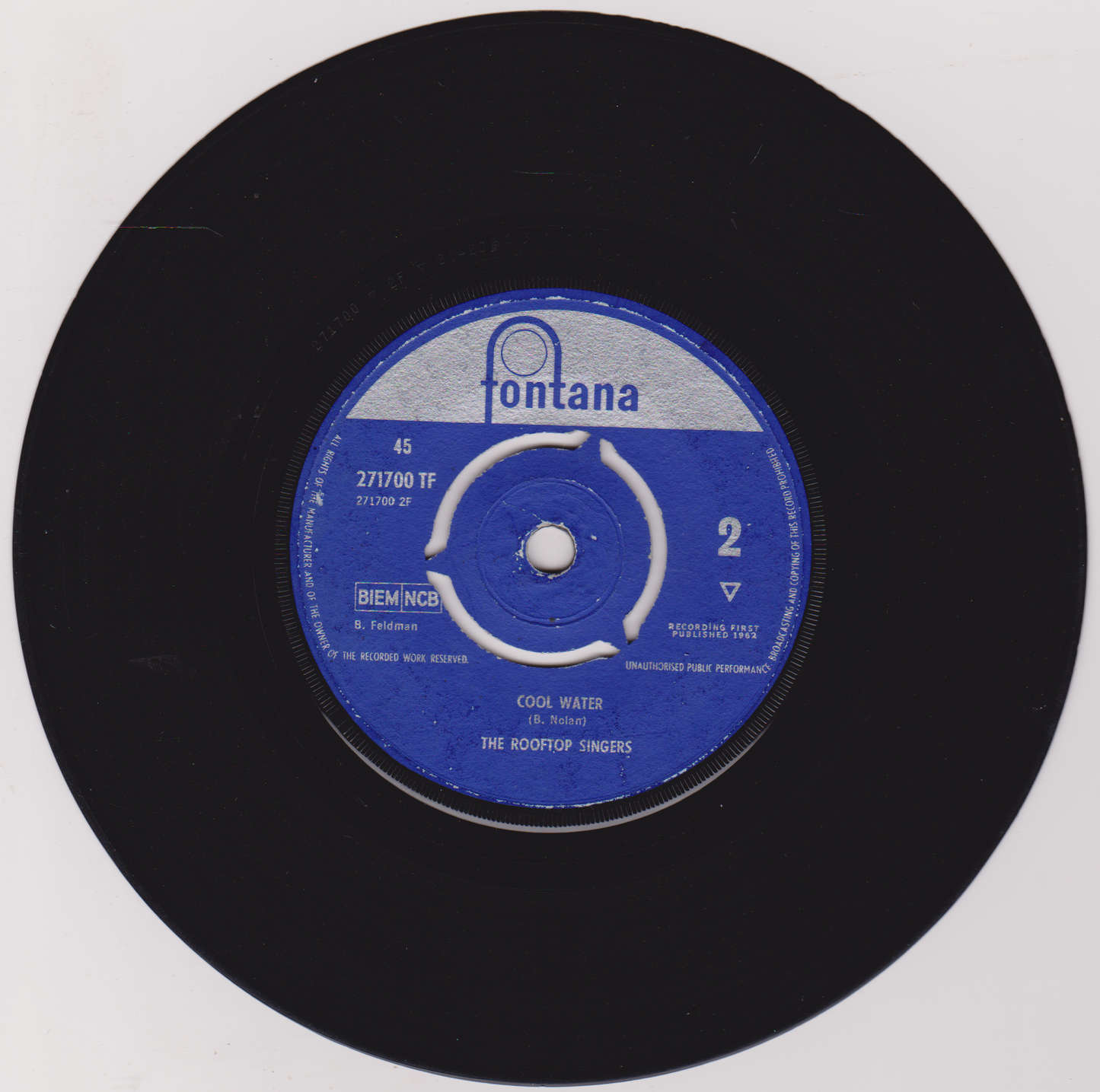 The Rooftop Singers - Walk Right In (Fontana 1962) 7" vinyl single G+/-