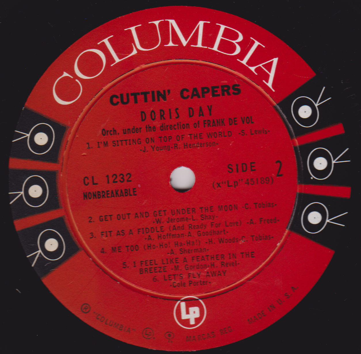 Doris Day – Cuttin' Capers (Columbia 1959) 12" vinyl US LP VG/VG mono