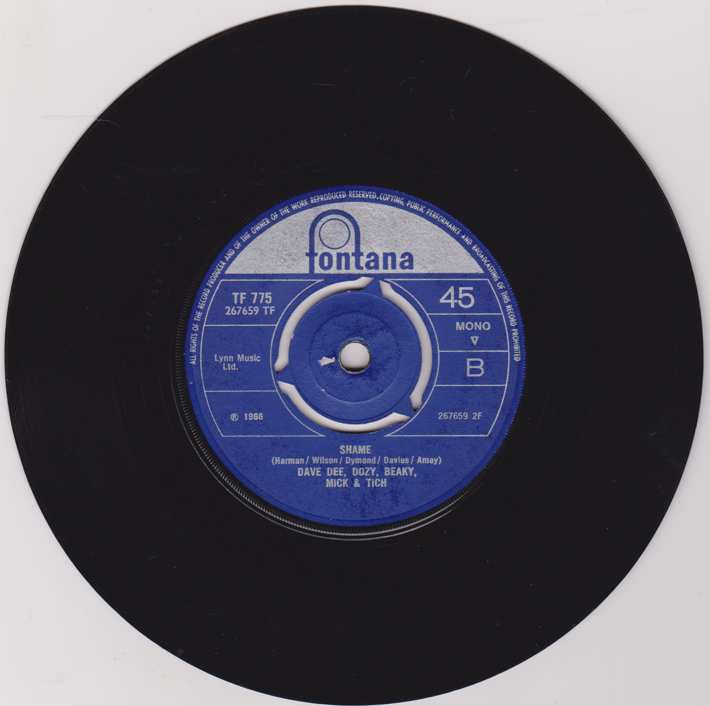 Dave Dee, Dozy, Beaky, Mick & Tich – Save Me (Fontana 1966) 7" vinyl single VG/-