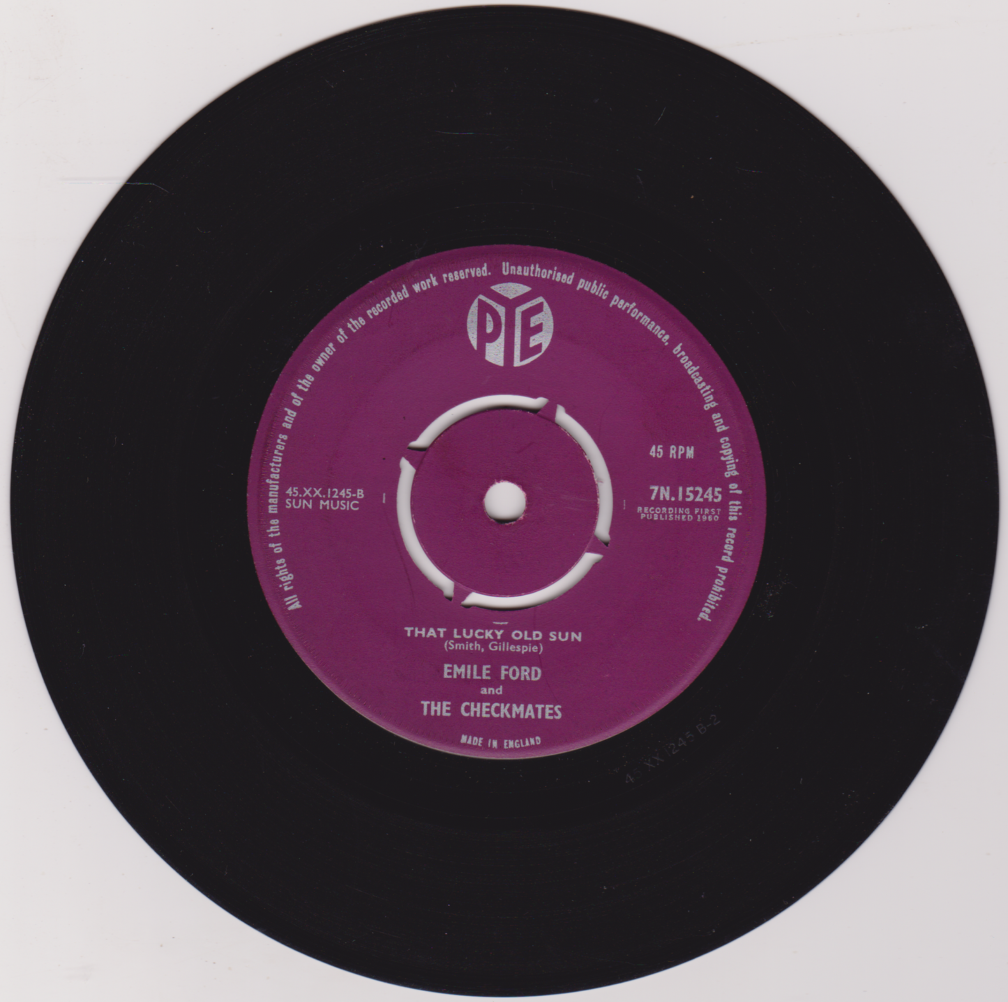 Emile Ford – On A Slow Boat To China (Pye 1960) 7" vinyl single VG/VG