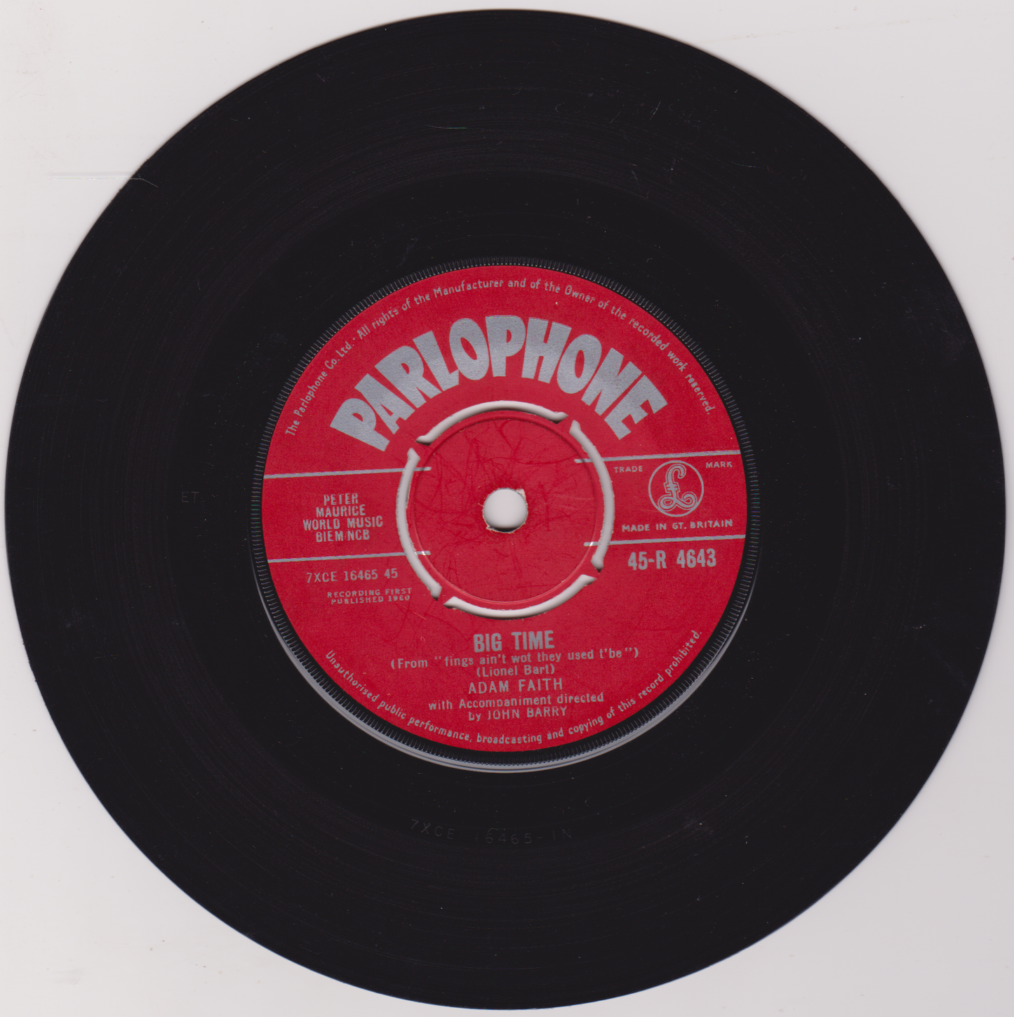 Adam Faith – Someone Else's Baby (Parlophone 1960) 7" vinyl single VG/-