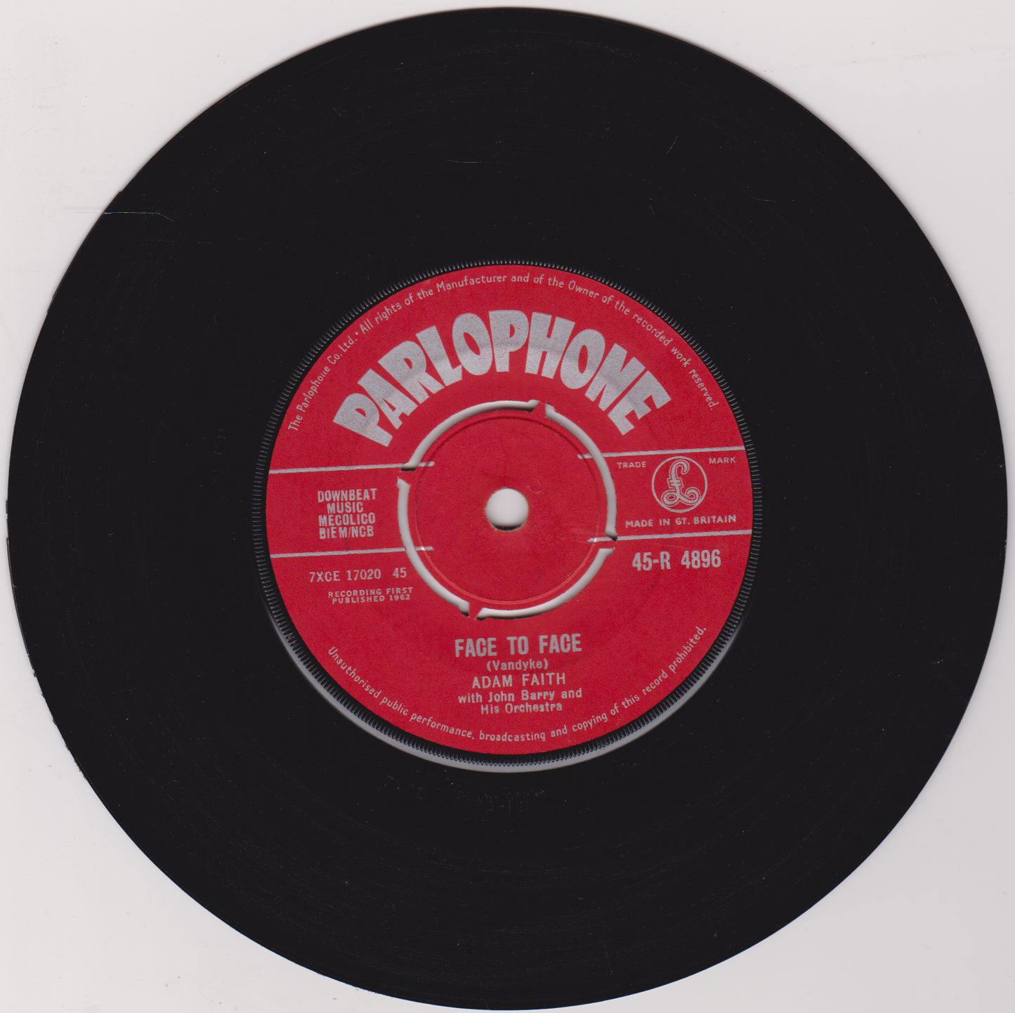Adam Faith – As You Like It (Parlophone 1962) 7" vinyl single VG/-