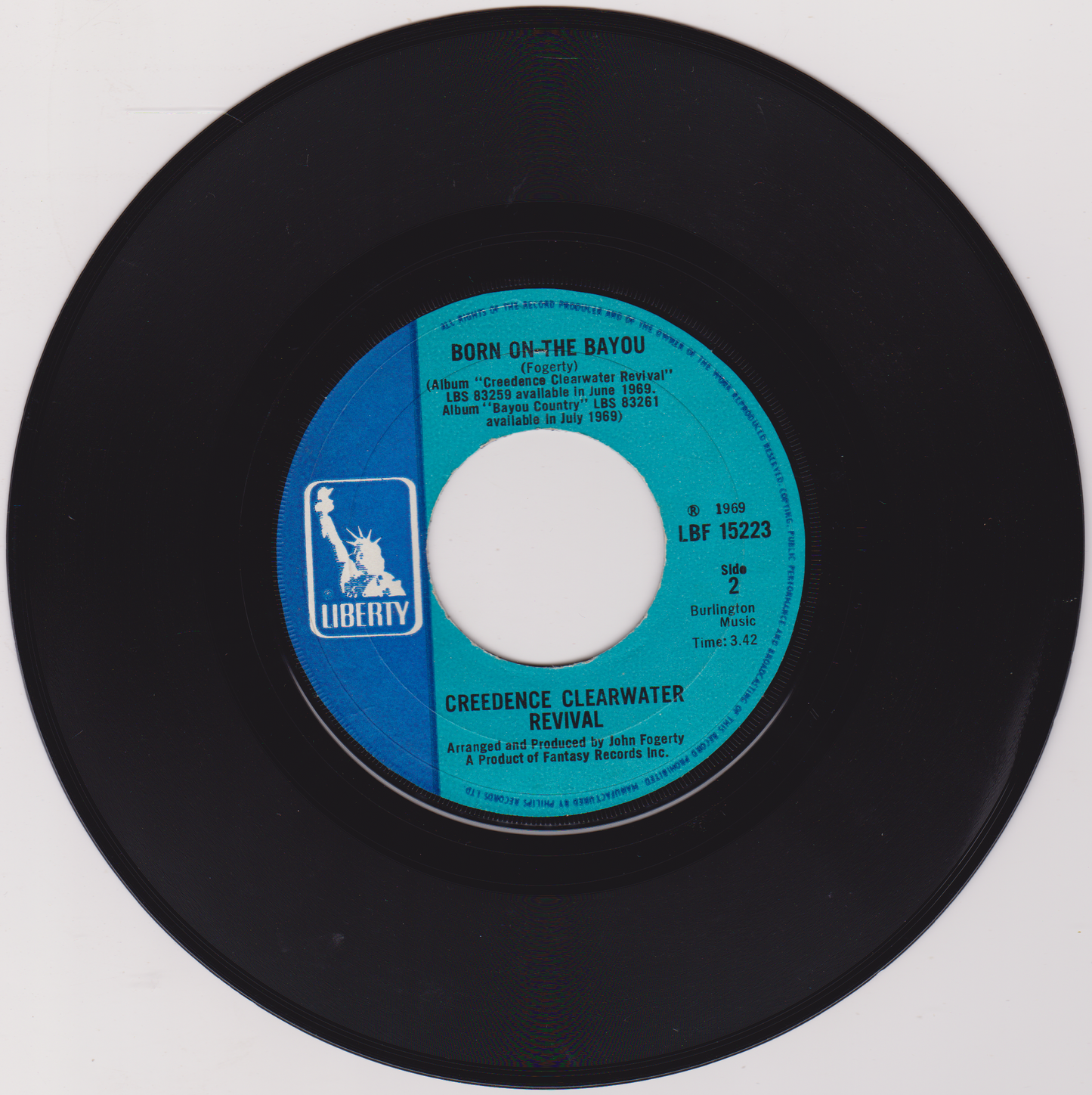 Creedence Clearwater Revival – Proud Mary (Liberty 1969) 7" vinyl single VG/VG jukebox centre