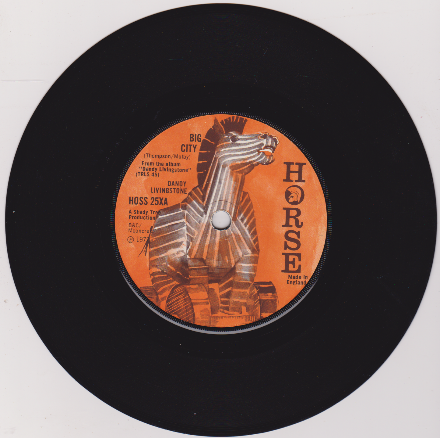 Dandy Livingstone – Think About That (Horse 1972) 7" vinyl single VG/-