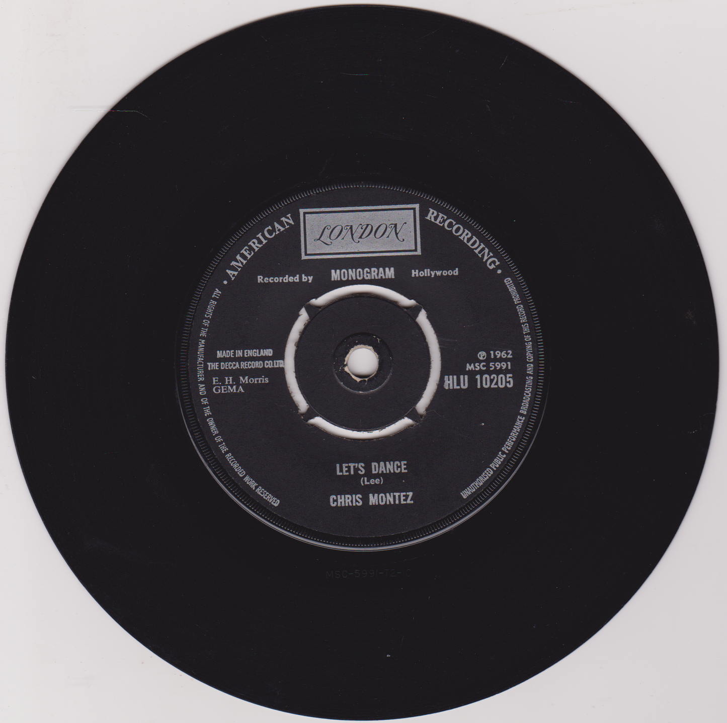 Chris Montez – Let's Dance / Some Kinda Fun (London 1968) 7" vinyl single G+/-