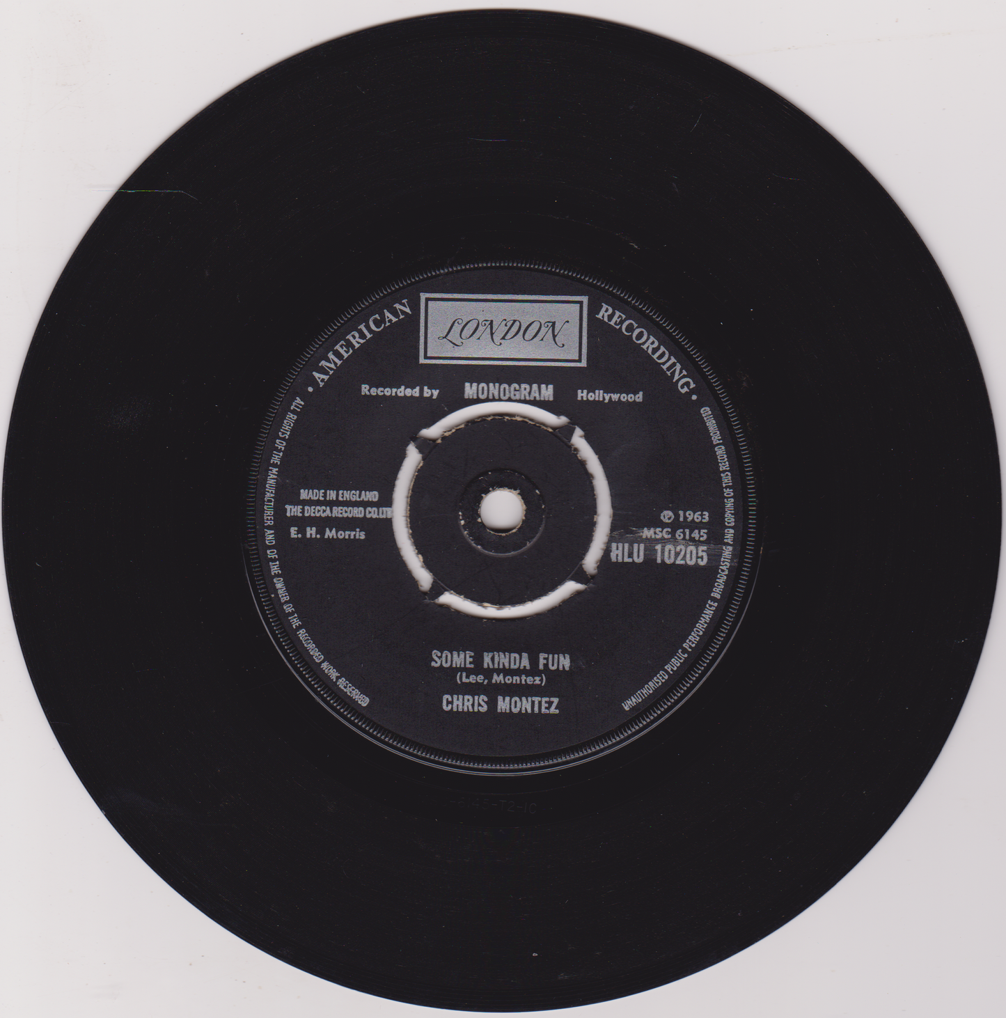 Chris Montez – Let's Dance / Some Kinda Fun (London 1968) 7" vinyl single G+/-