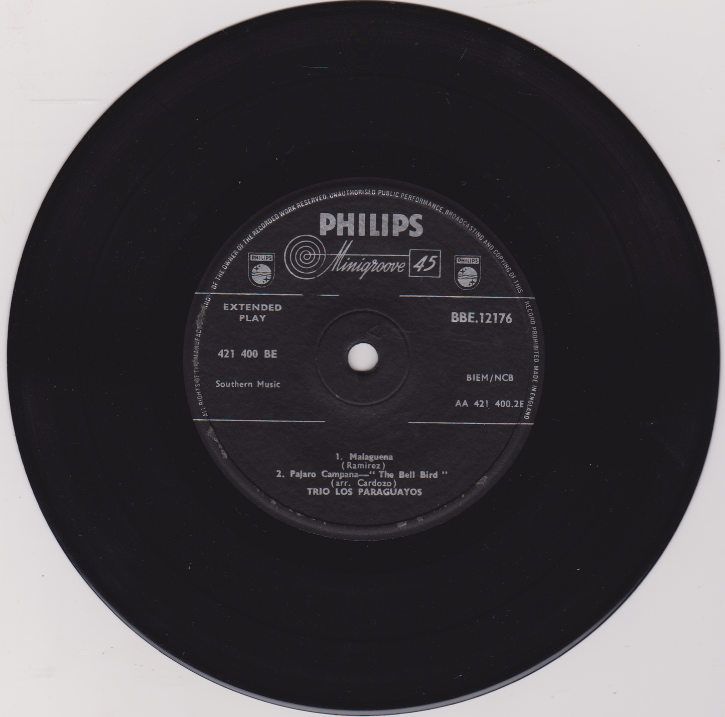 Trio Los Paraguayos – Maria Dolores (Philips) 7" vinyl EP VG/VG