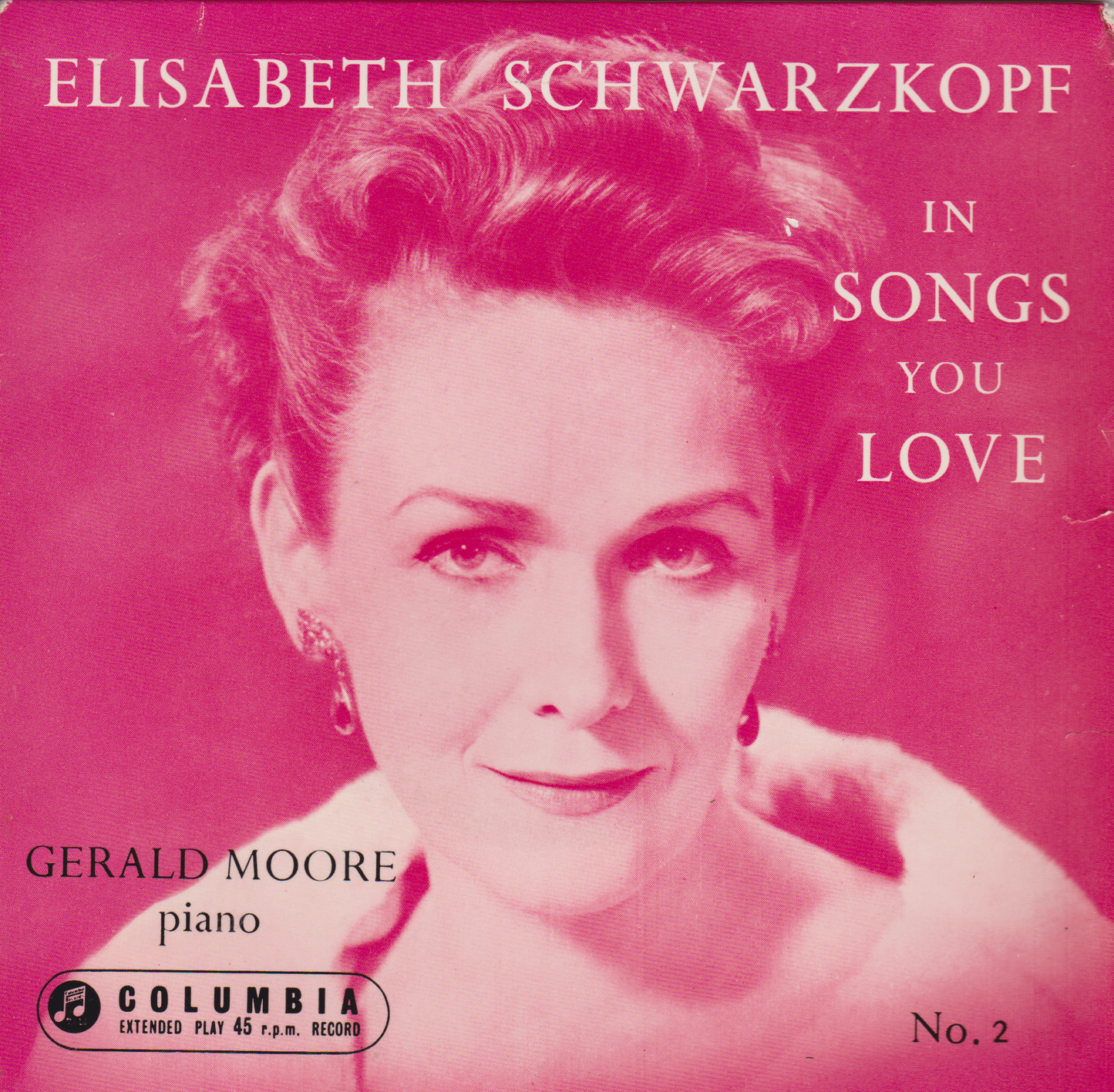 Elisabeth Schwarzkopf, Gerald Moore – Songs You Love (No. 2) 7" vinyl EP VG/VG