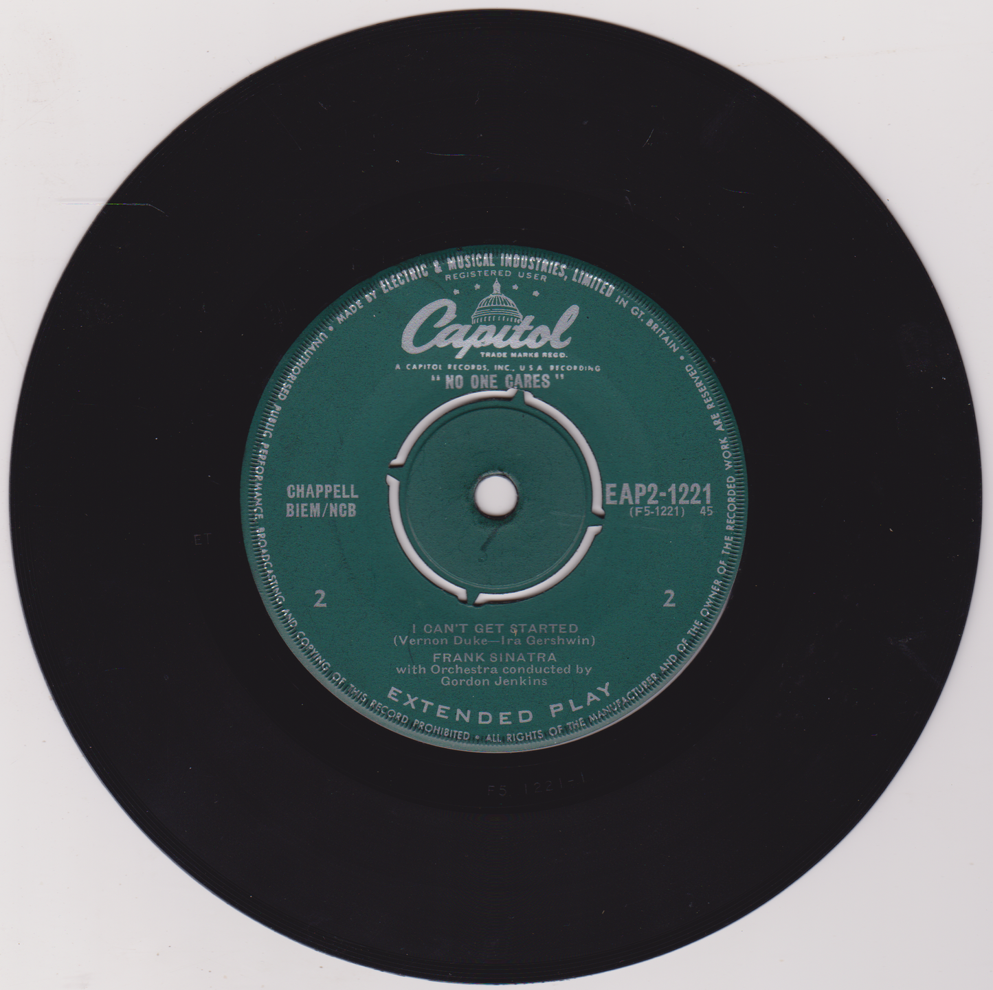 Frank Sinatra – No One Cares (Part 2) (Capitol 1959) 7" vinyl EP VG/VG