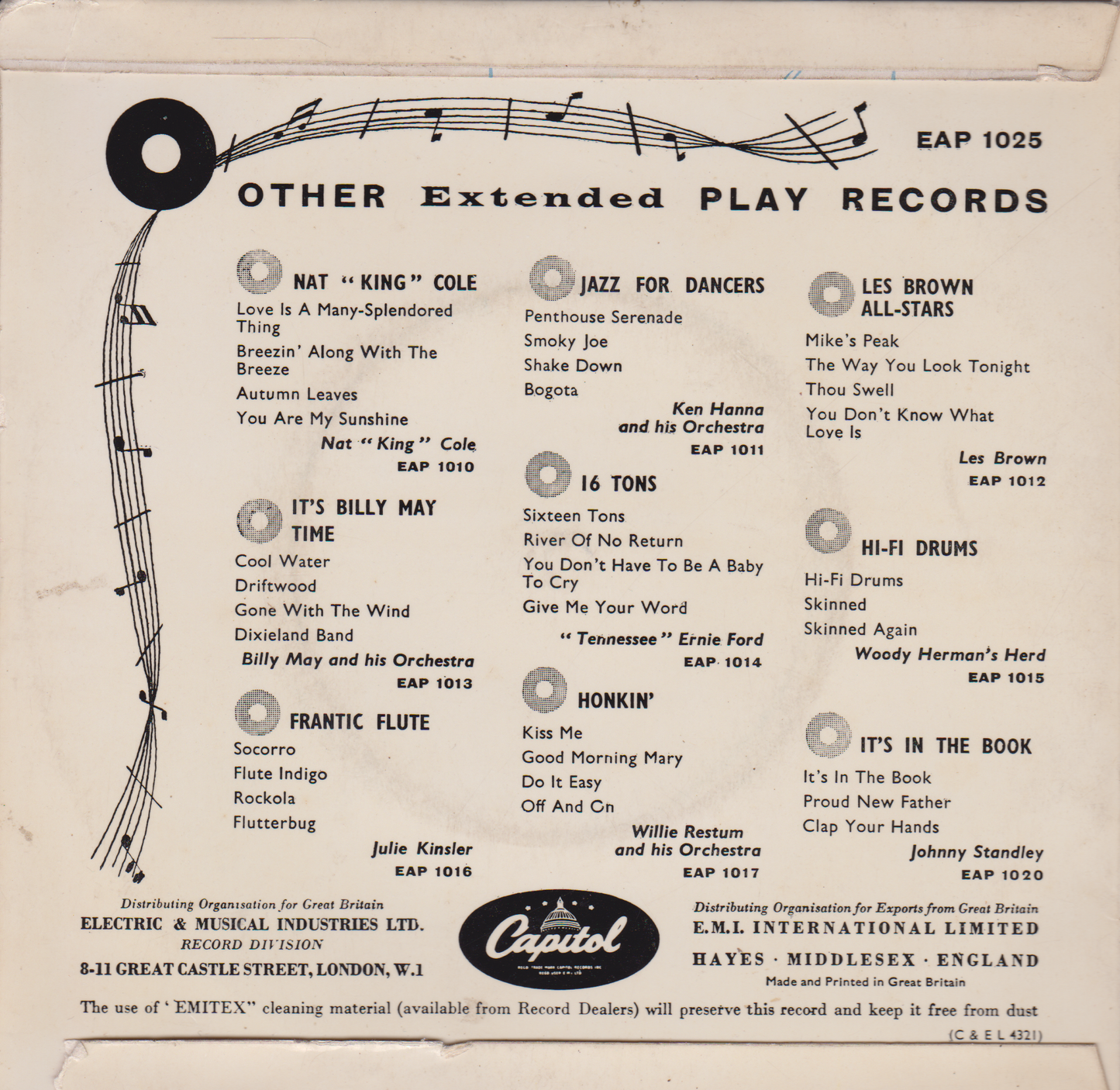 Frank Sinatra – Our Town (Capitol 1956) 7" vinyl EP VG/VG