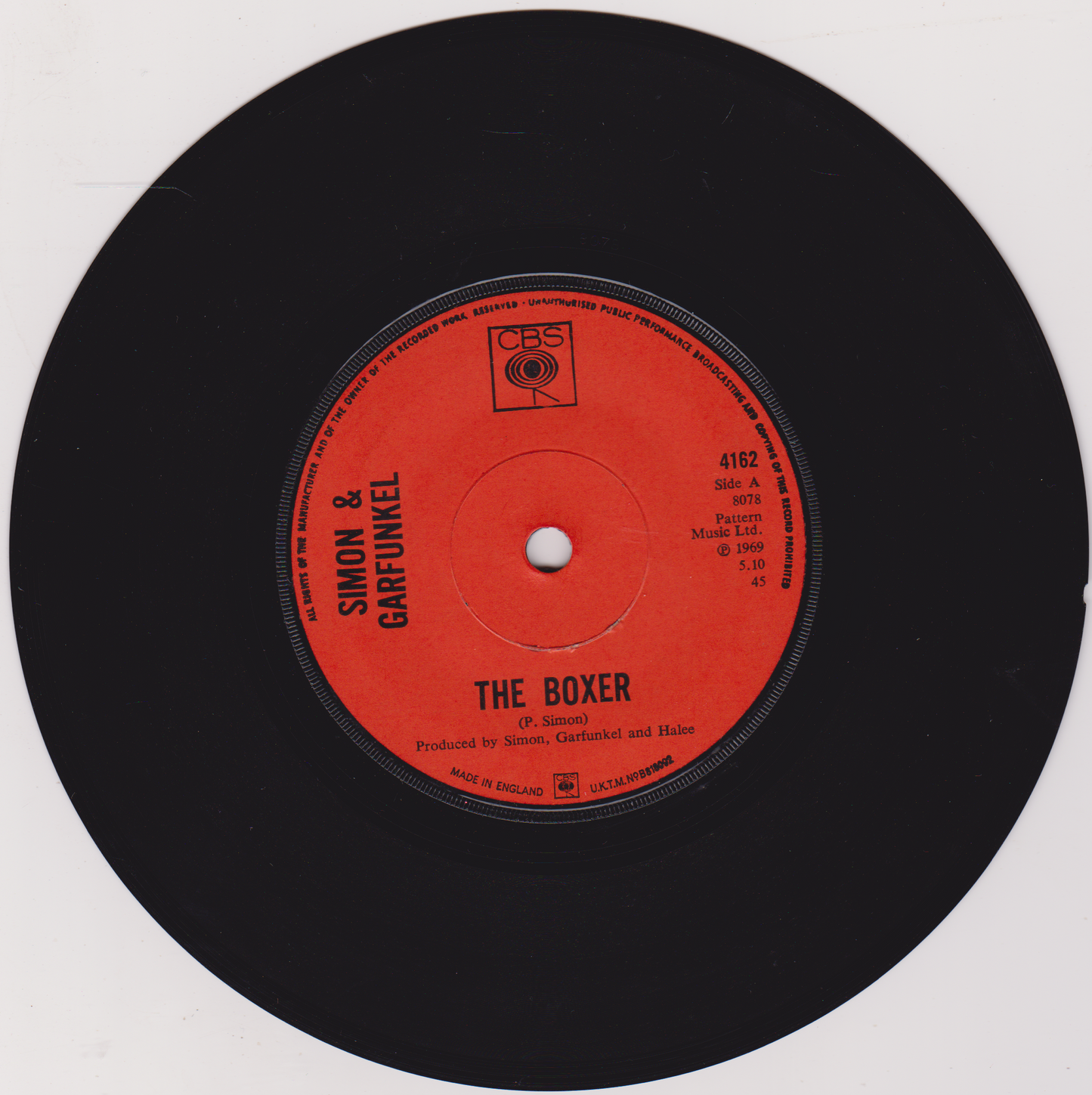 Simon & Garfunkel – The Boxer (CBS 1969) 7" vinyl single VG/-