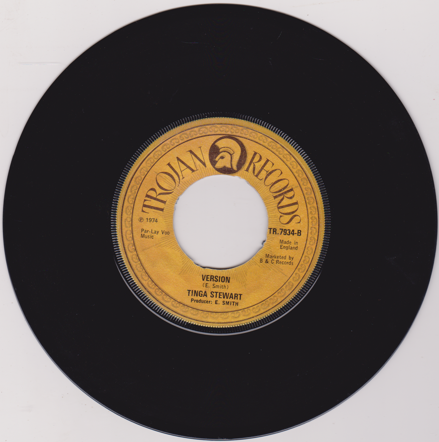 Tinga Stewart – Play De Music (Trojan 1974) 7" vinyl single VG/- jukebox