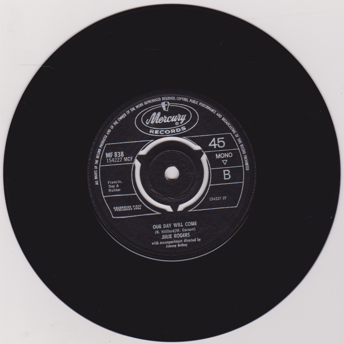 Julie Rogers – Like A Child (Mercury 1964) 7" vinyl single VG/VG