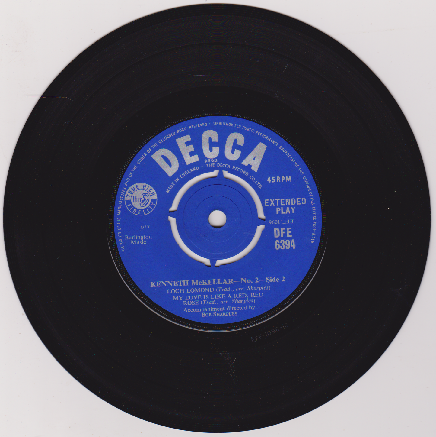 Kenneth McKellar - No. 2 (Decca, 1960) 7" vinyl EP VG/VG