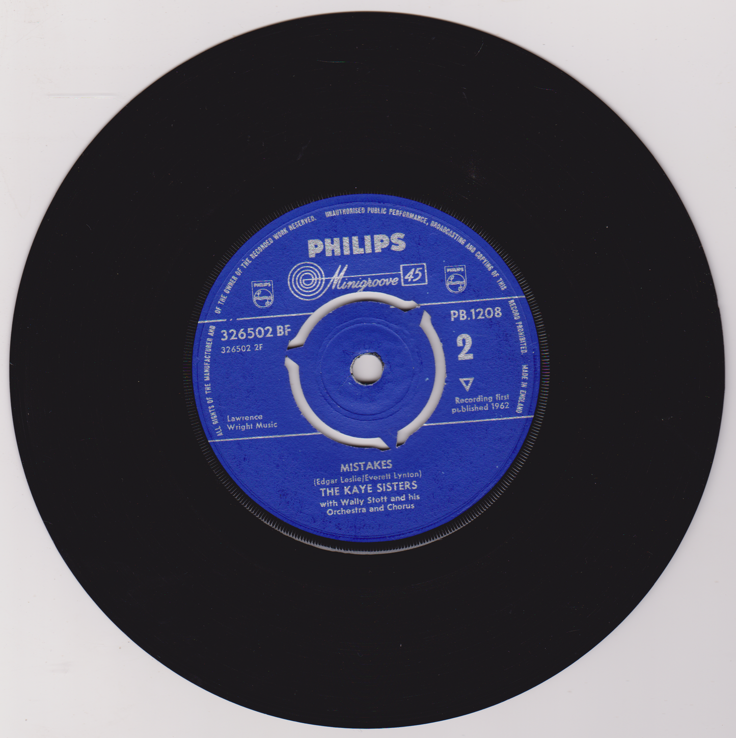 The Kaye Sisters – If Only Tomorrow (Could Be Like Today) (Philips 1962) 7" vinyl single VG/VG