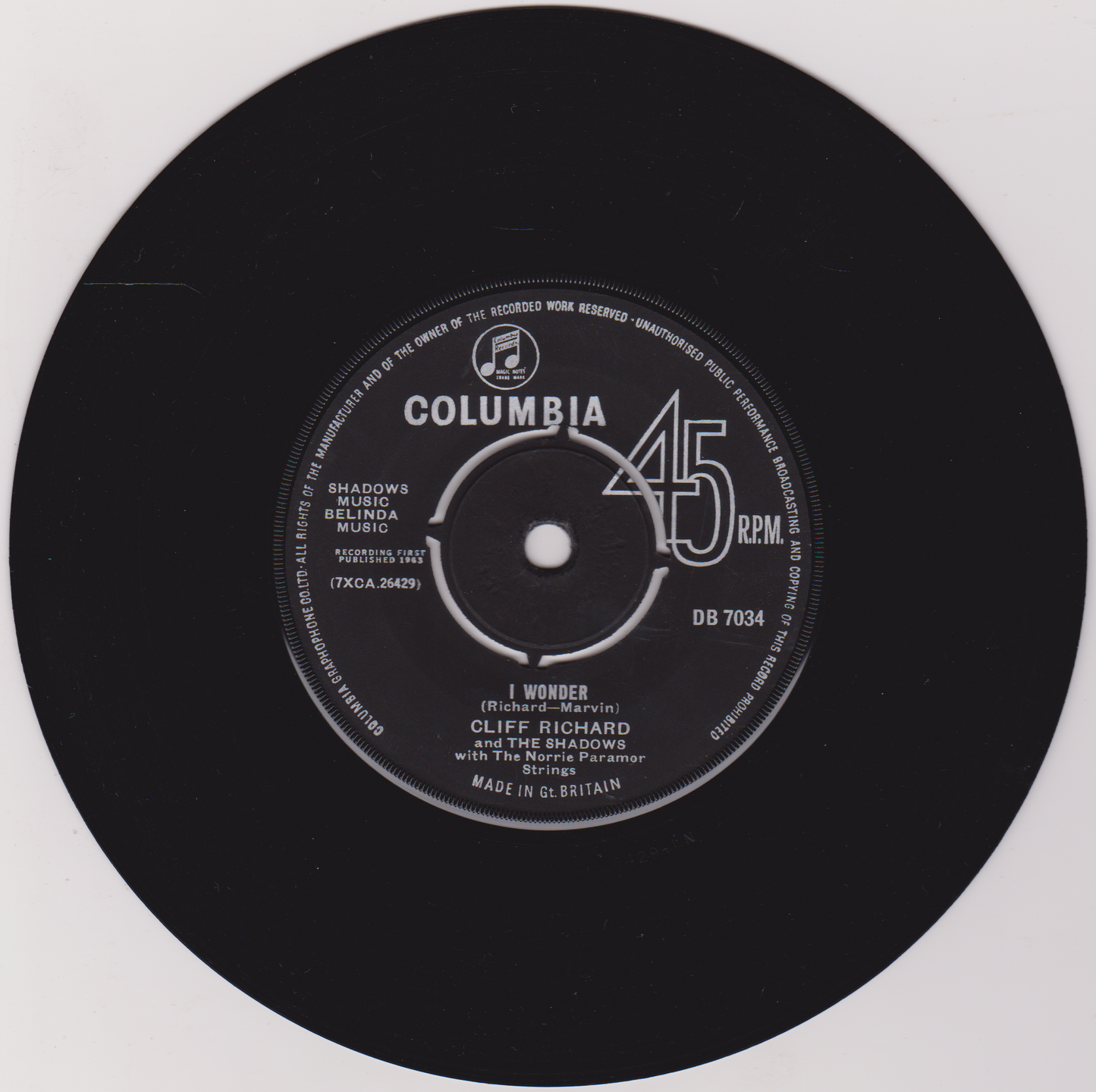 Cliff Richard And The Shadows – Lucky Lips (Columbia 1963) 7" vinyl single VG/-