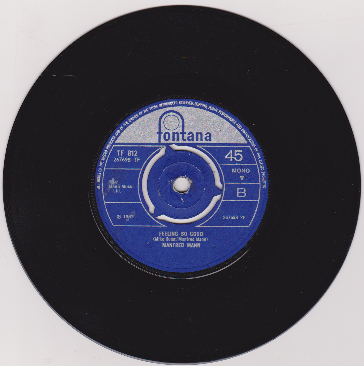 Manfred Mann – Ha! Ha! Said The Clown (Fontana 1967) 7" vinyl P/S single VG/VG