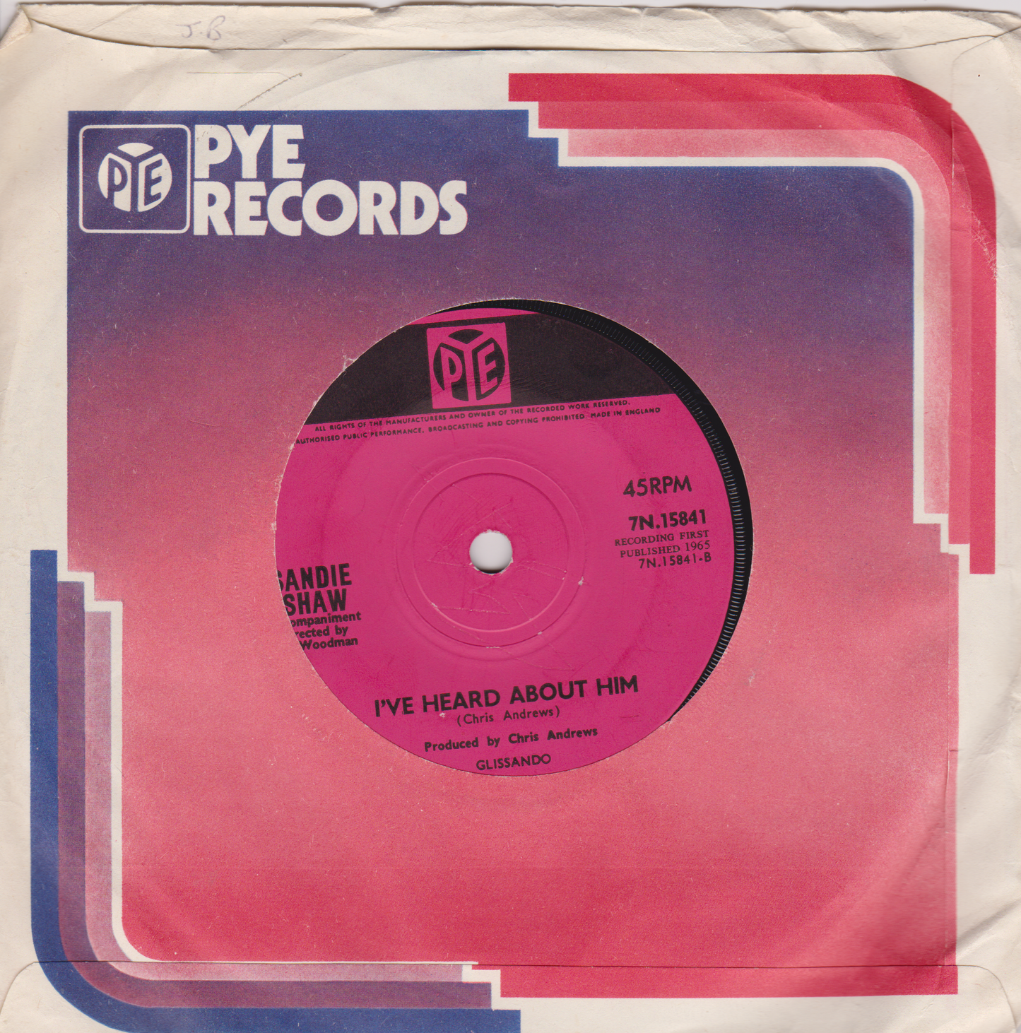 Sandie Shaw - Long Live Love (Pye, 1965) 7" vinyl single VG/-