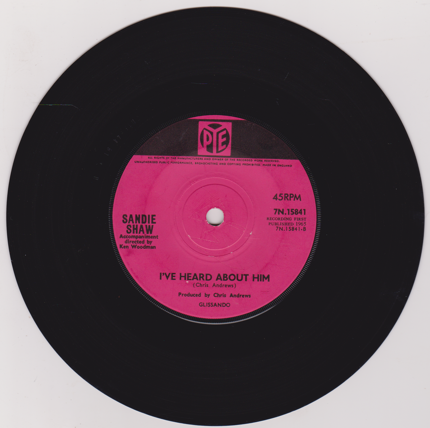 Sandie Shaw - Long Live Love (Pye, 1965) 7" vinyl single VG/-