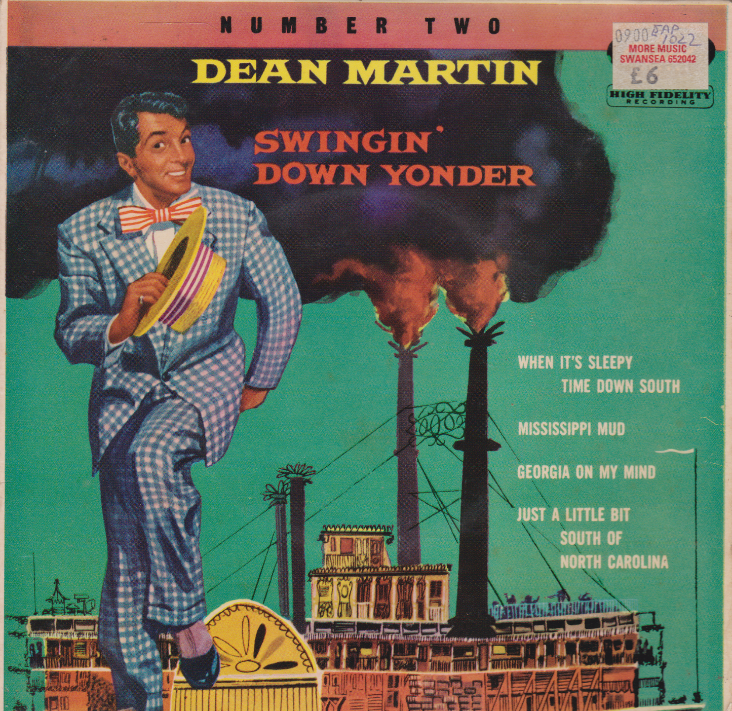 Dean Martin – Swingin' Down Yonder (No. 2) (Capitol 1956) 7" vinyl EP VG/VG jukebox centre