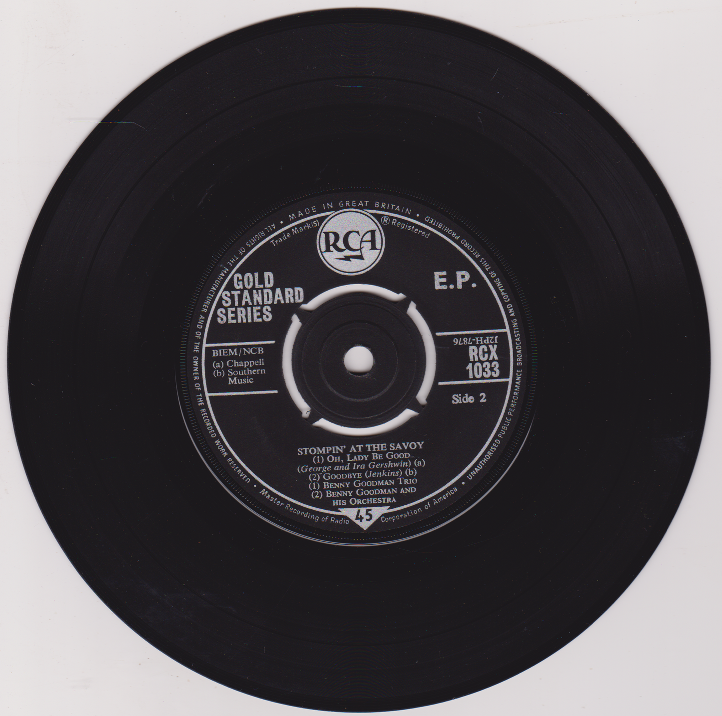 Benny Goodman – Stompin' At The Savoy (RCA 1960) 7" vinyl EP VG/VG