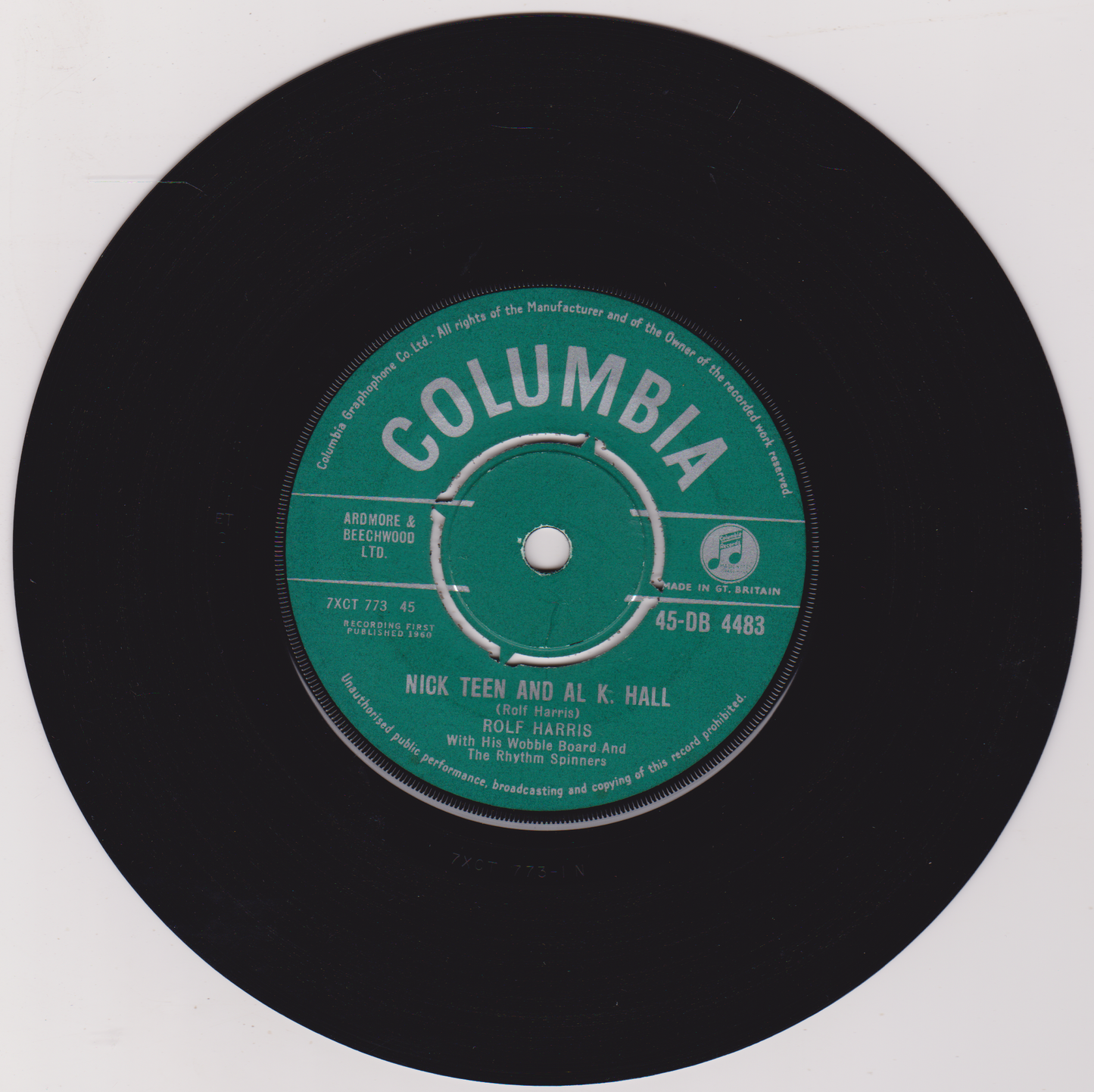 Rolf Harris And The Rhythm Spinners – Tie Me Kangaroo Down Sport (Columbia, 1960) 7" vinyl single VG/VG