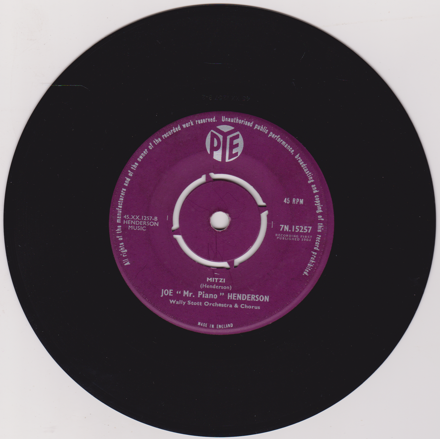 Joe "Mr Piano" Henderson, Wally Stott Orchestra & Chorus – Ooh! La! La! 7" vinyl single VG/VG