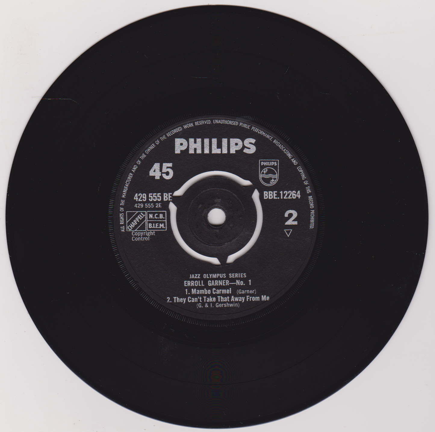 Erroll Garner – Erroll Garner - No.1 (Philips) 7" vinyl P/S EP VG/VG