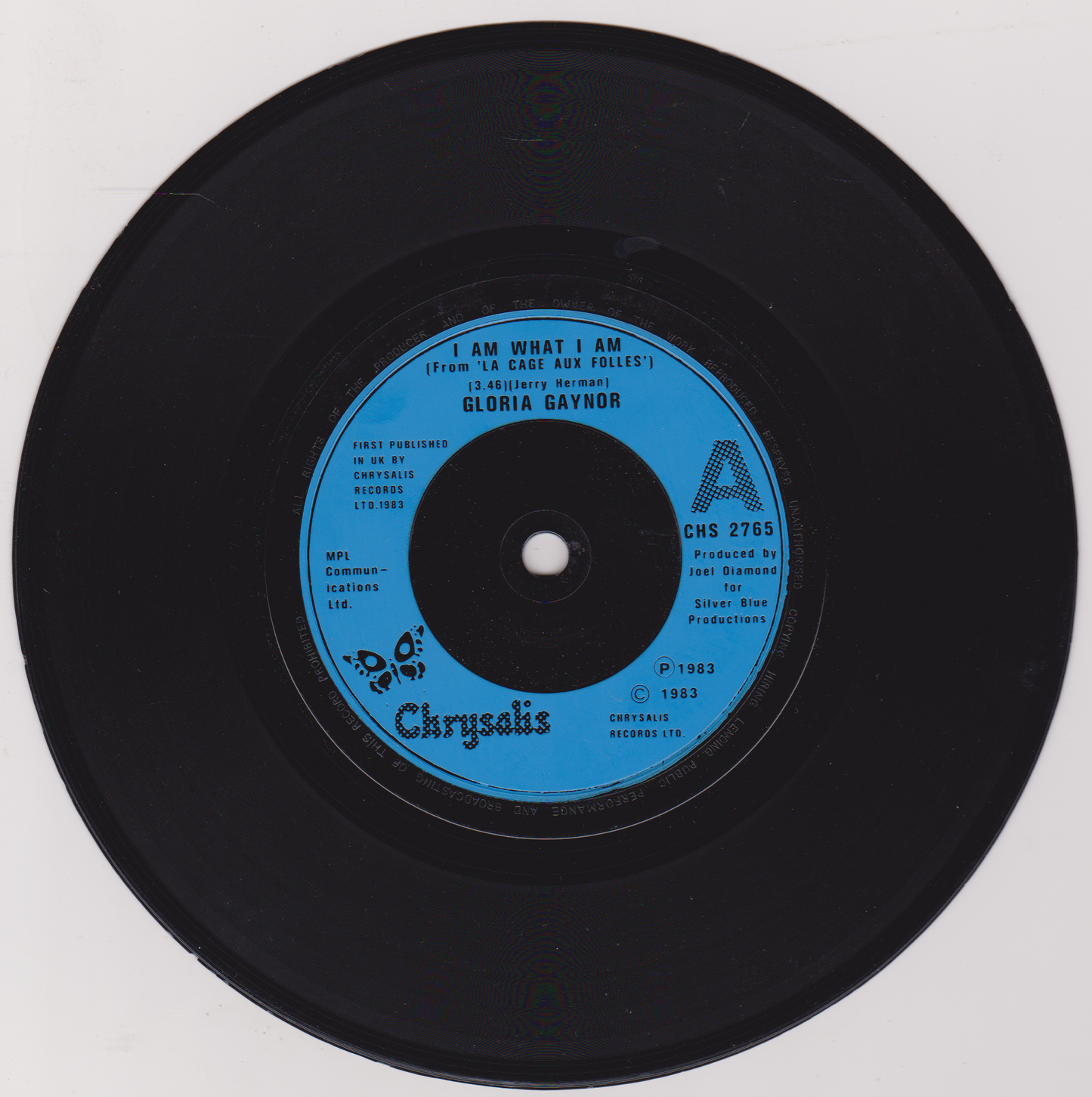 Gloria Gaynor - I Am What I Am (Chrysalis 1983) 7" vinyl P/S single VG/G+