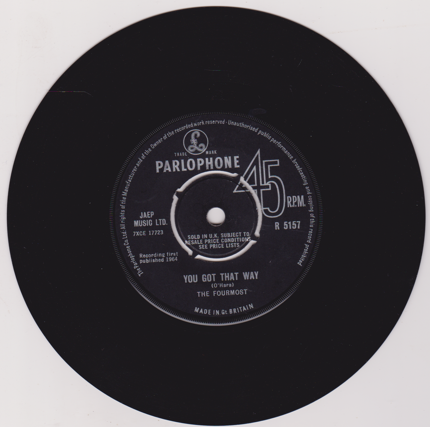 The Fourmost – How Can I Tell Her (Parlophone 1964) 7" vinyl single G+/-