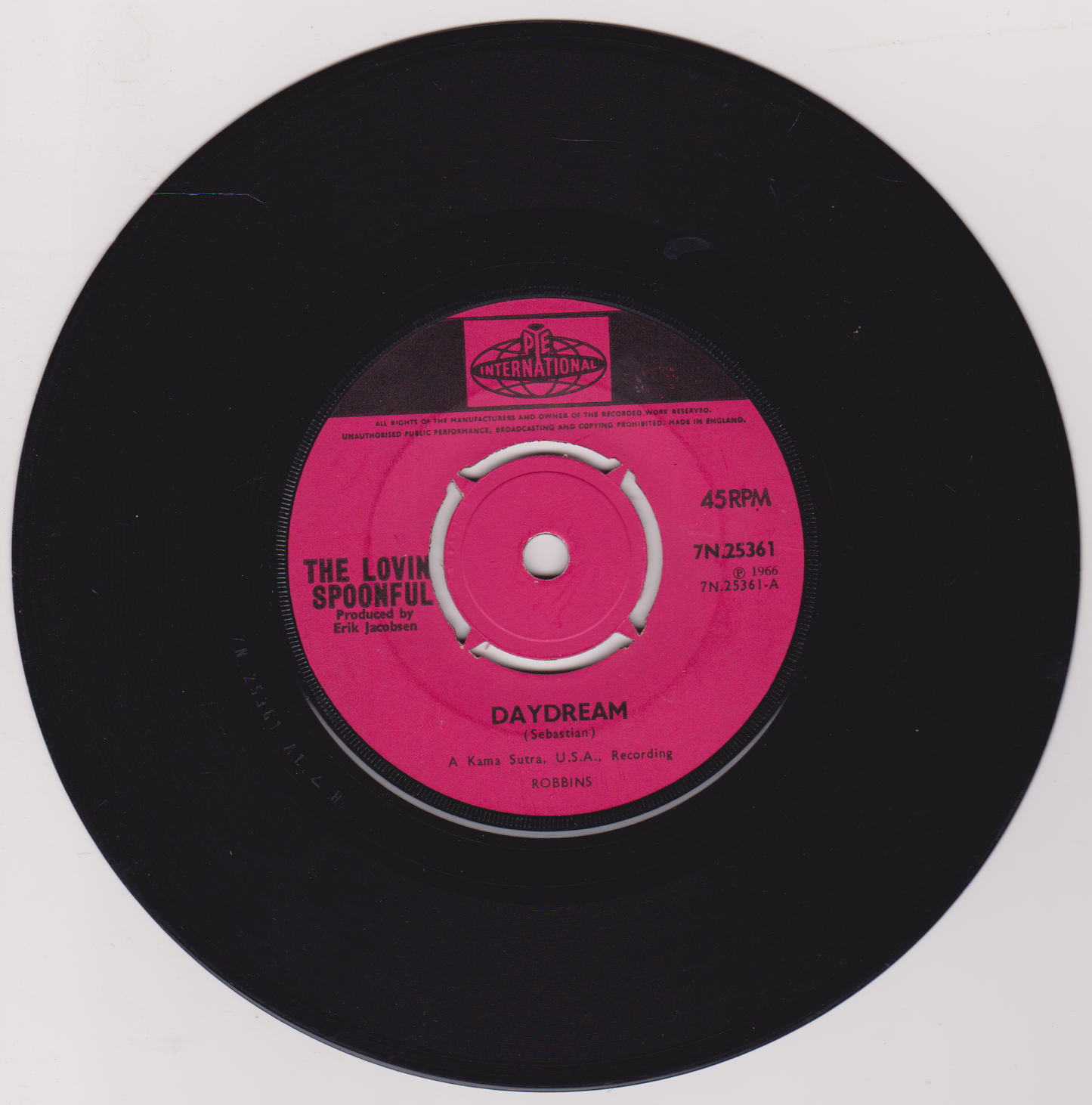 The Lovin' Spoonful - Daydream (Pye 1966) 7" vinyl single VG/-