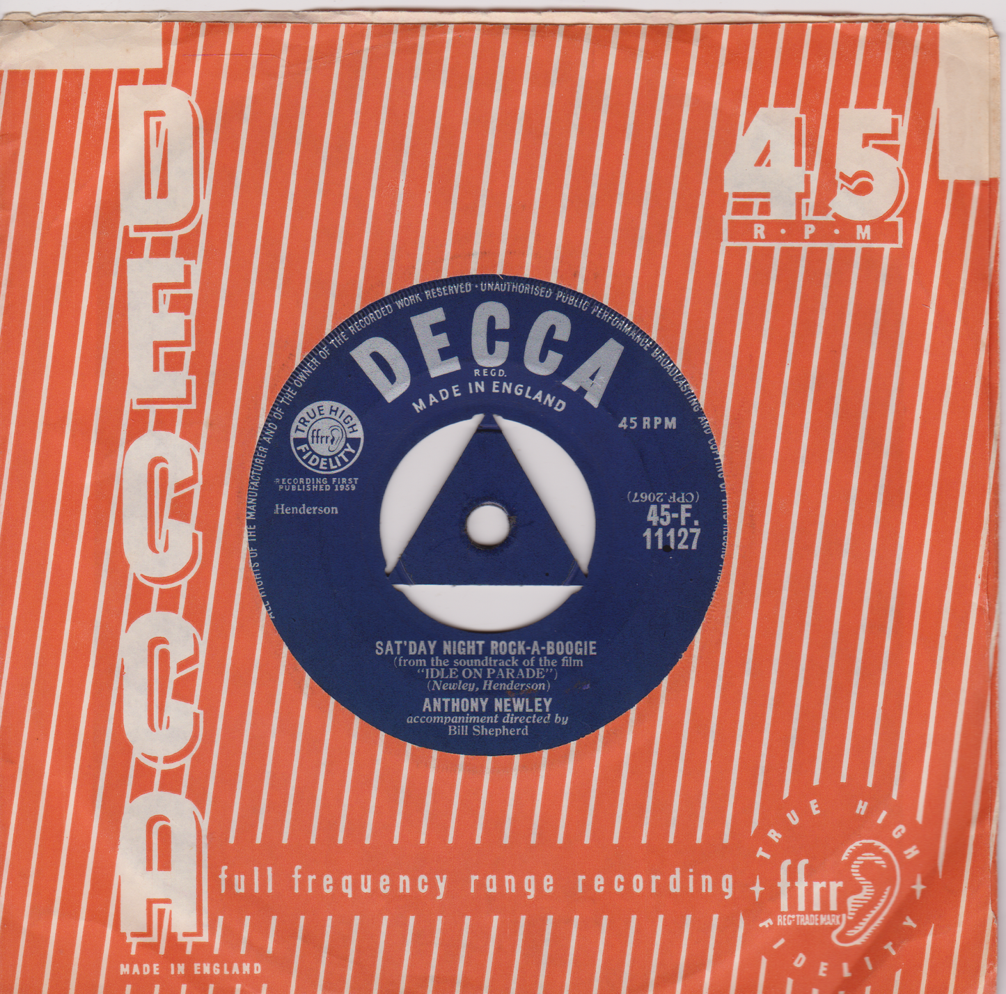 Anthony Newley - I've Waited So Long (Decca) 7" vinyl single VG/VG