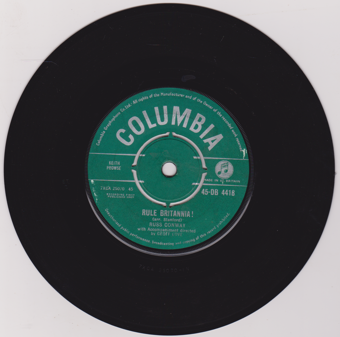 Russ Conway – Royal Event (Columbia, 1960) 7" vinyl VG/-