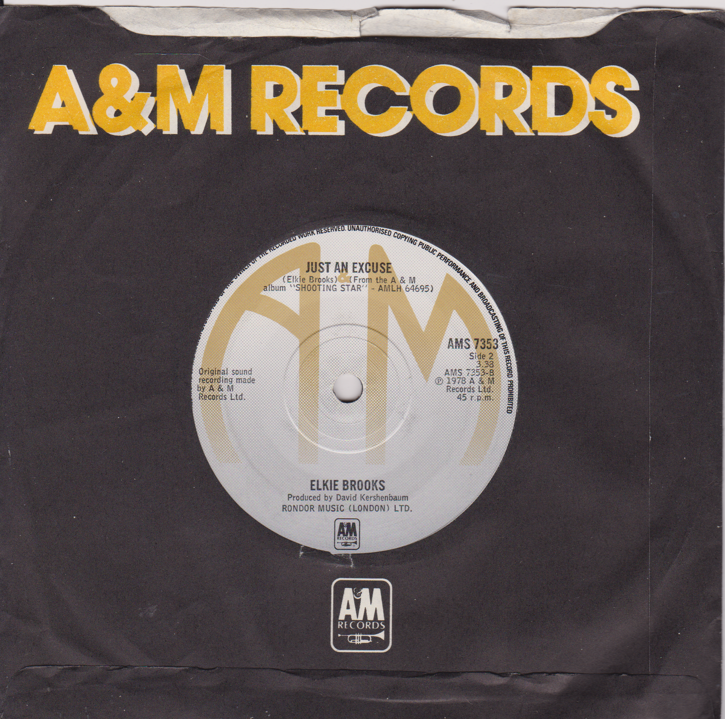 Elkie Brooks - Only Love Can Break Your Heart (A&M, 1978) 7" vinyl single VG/VG
