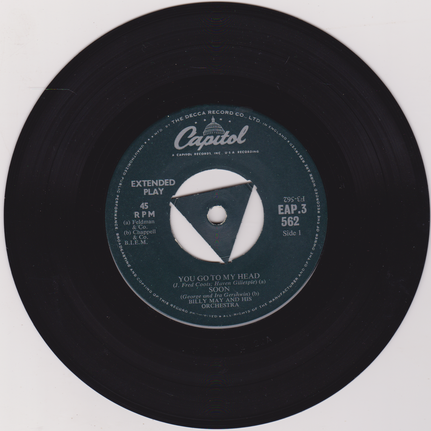 Billy May And His Orchestra – Sorta-May Part 3 (Capitol 1955) 7" vinyl single VG/VG